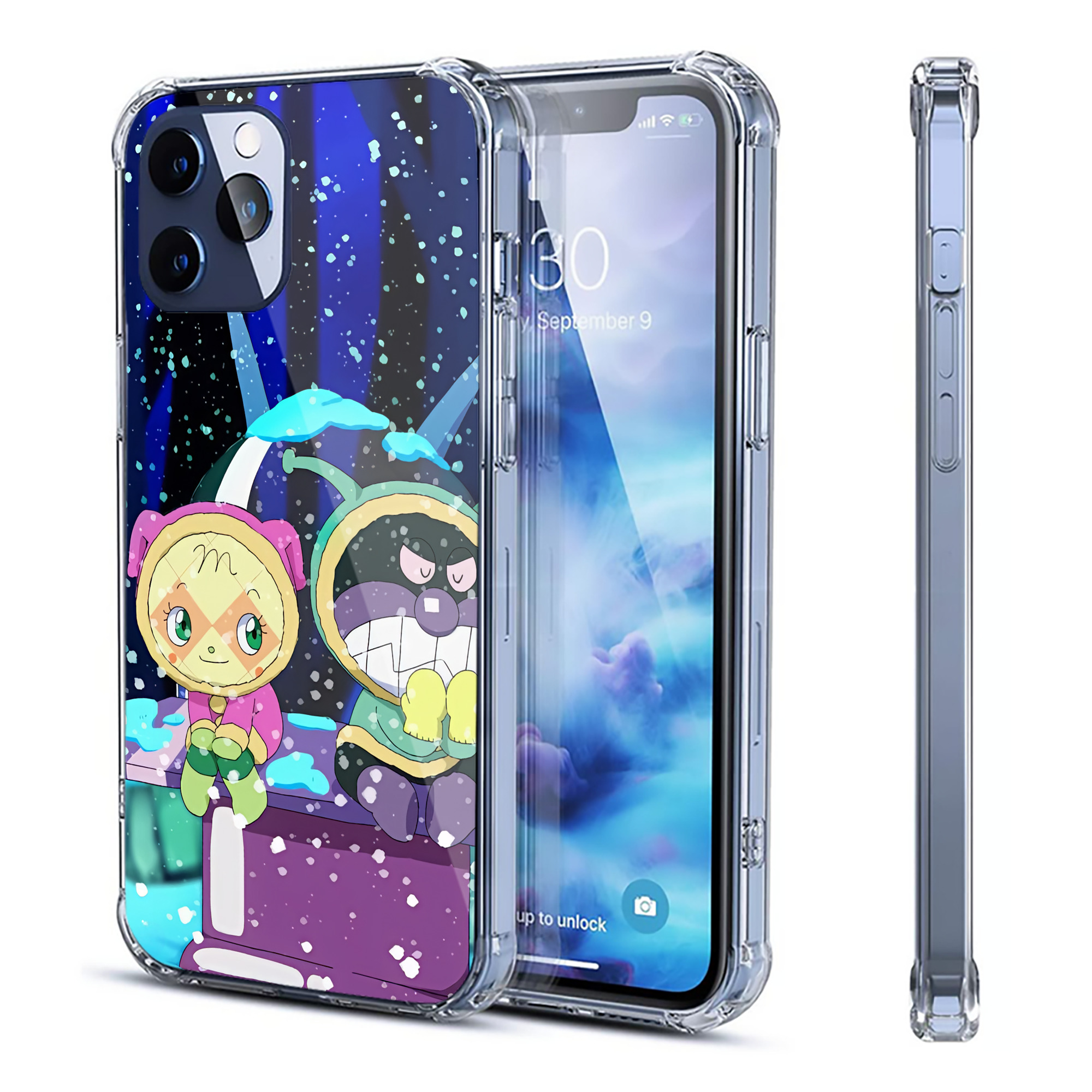 （画像用） アンパンマン Anpanman 【iPhone 12シリーズ対応】透明スマホケース（クリアソフトケース）